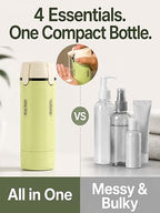 4-in-1 Refillable Plastic Travel Bottle Leak Proof Toiletry Container for Shampoo Lotion Luxury Durable