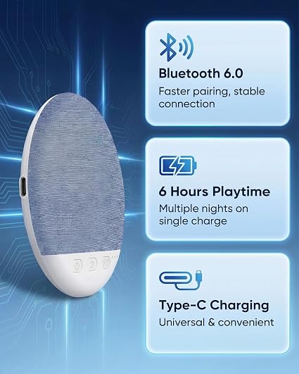 Under Pillow Sleep Speaker, Bedside Pillow‑Top Sound System Speaker for Better Sleep
